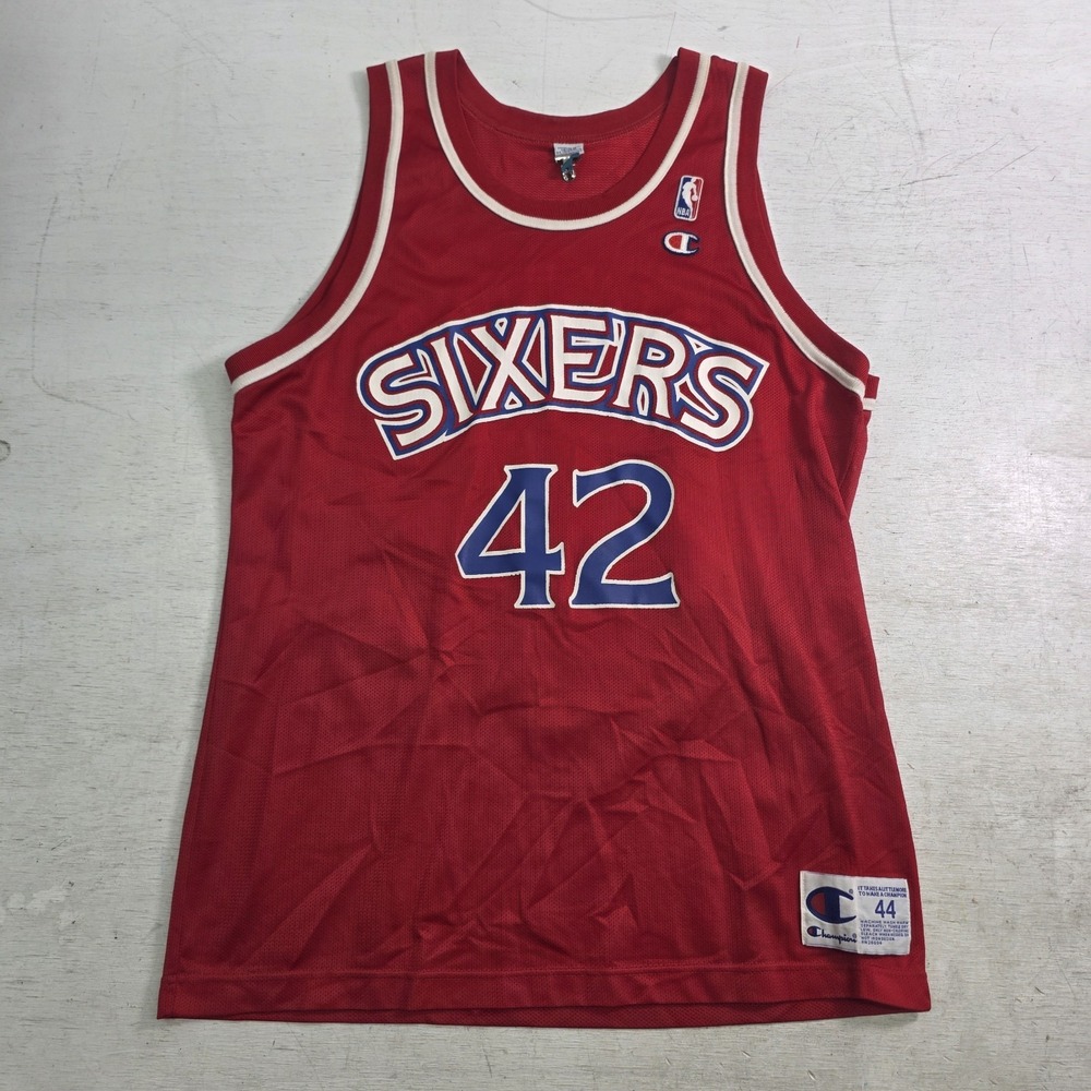 Vintage 90s Philadelphia 76ers Jerry Stackhouse #42 Champion Jersey Sz 44 EUC